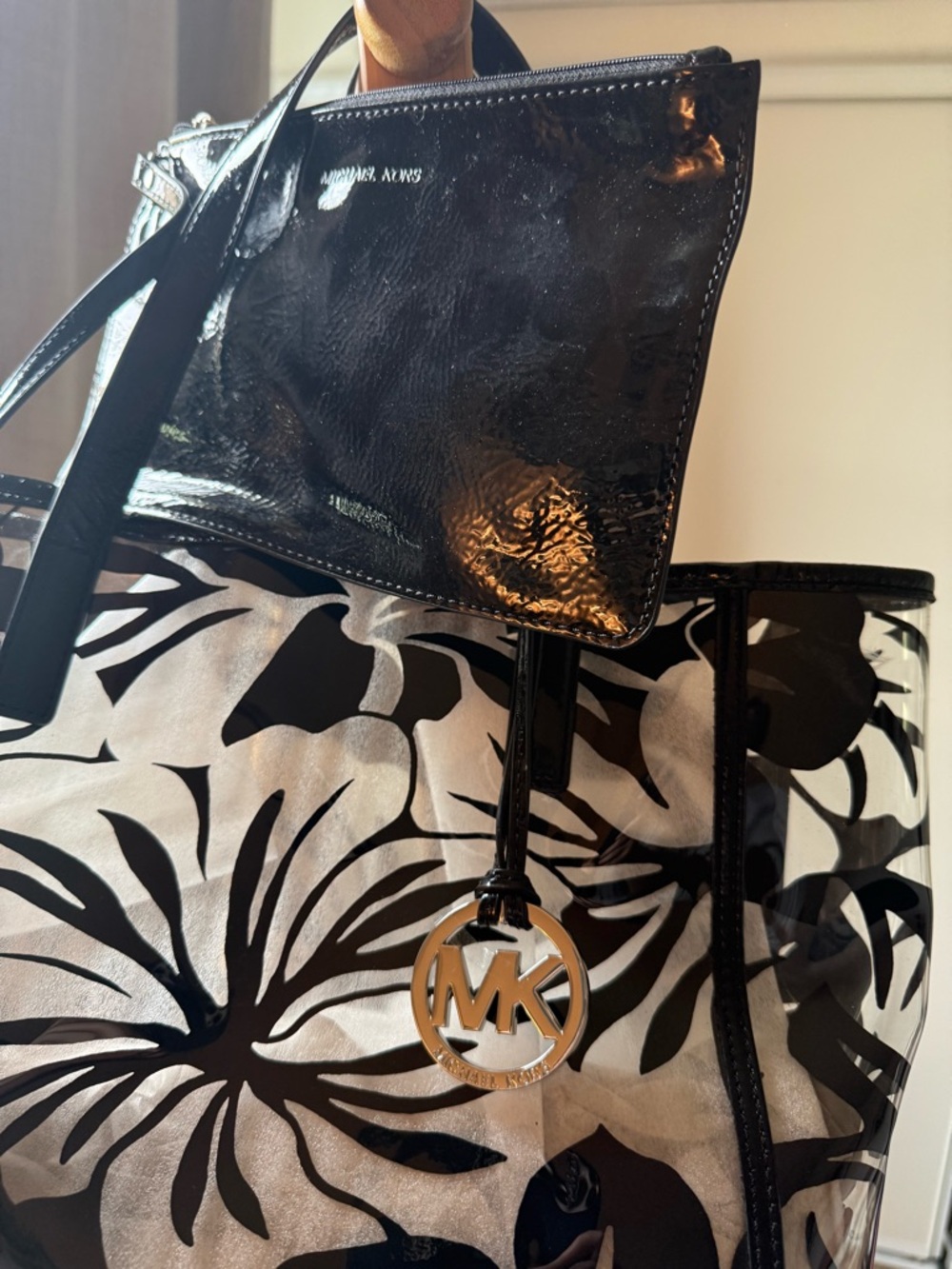 Michael Kors Eliza Clear Floral Tote - Picture 2 of 3